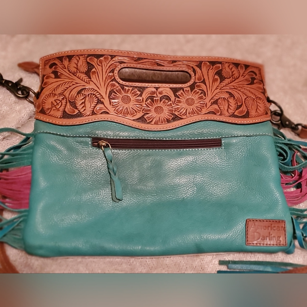 American Darling Purse (Pink/Teal) - Picture 5 of 6